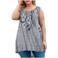 thumbnail image 1 of Nmnitkp Tank Top for Women,Womens Tops Casual Plus Size Sleeveless Tops Women Casual Summer Sleeveless Loose Fit Round Neck Ladies Basic Tshirt, 1 of 5