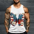 thumbnail image 1 of Nmnitkp Tank Tops Men Independence Day Printing Round Neck Regular Casual Sports Tank Blouses,High-Quality Fabric Mens Tank Top White,L, 1 of 5
