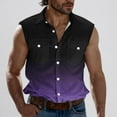 thumbnail image 1 of Nmnitkp Tank Tops Men Sleeveless Front Shirt for Men,High-Quality Fabric Mens Tank Top Button Down Shirts Purple,L, 1 of 5