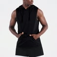 thumbnail image 1 of Nmnitkp Tank Tops Men Workout Hooded Tank Tops Sleeveless Gym Training Hoodies Bodybuilding Muscle Cut Off T Shirt Black,M, 1 of 9