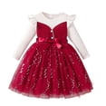 thumbnail image 1 of Nmnitkp Toddler Girls Tulle Dress Summer Ruffle Sleeve Baby Girls Tutu Princess Party Casual Tiered Dress 3-9Y, 1 of 9