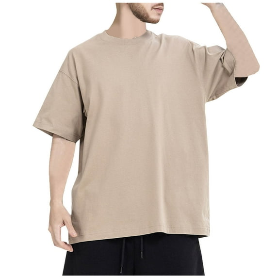Nmnitkp Tshirts Shirts for Men High-Quality Fabric Mens Shirts Comfortable Mens Soft Cotton Tshirts Solid Color Short Sleeve Crew-Neck T-Shirt Casual Breathable Comfortable Summer Tee
