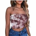 thumbnail image 1 of Nmnitkp Tube Tops for Women Casual Printing Strapless Top Bandeau Crop Top Premium Healthy Fabric Summer Streetwear & Show off your Figure Tube Top（Plus Size）, 1 of 4