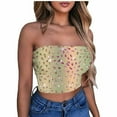 thumbnail image 1 of Nmnitkp Tube Tops for Women Show off your Figure Women's Crop Top High Cost Performance Tube Tops Sleeveless Stretchy Solid Strapless Bright print Tube Top(Plus Size), 1 of 4