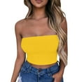 thumbnail image 1 of Nmnitkp Tube Tops for Women Show off your Figure Women's Sexy Crop Top High Cost Performance Tube Tops Sleeveless Stretchy Solid Strapless Tube Top（1,2,3,5PC), 1 of 4