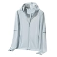 thumbnail image 1 of Nmnitkp UPF 50 Long Sleeve Men Cool & Breathable Light Jacket Full Zip Sun Protection Hoodie Long Sleeve Sun Shirts for Men Hiking Fishing Zip Pockets, 1 of 8