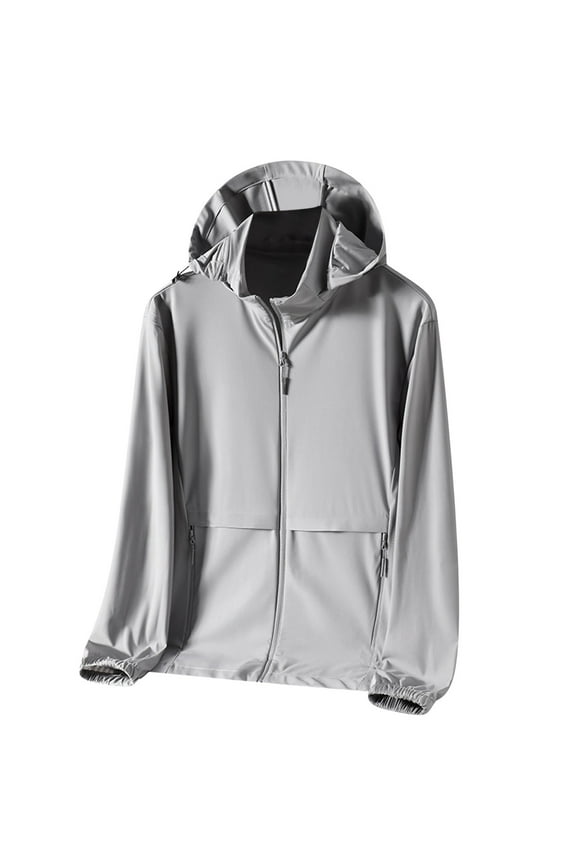 UPF 50 Long Sleeve Men Cool & Breathable Summer Sun Protection Shirts for Men Sunscreen Clothes Men's Outdoor Lightweight Sunscreen Waterproof Long Sleeve Hoodie