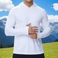 thumbnail image 1 of Nmnitkp UPF 50 Long Sleeve Men Ice Silk Men's Summer Sunscreen Is Lightweight Breathable Solid Color Long Sleeve With A Mask Hooded Blouse, 1 of 8