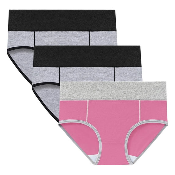 Nmnitkp Underwear Women Pack Comfortable & Breathable Leak-Proof & Shaping Ergonomic Design Period Underwear for Women High Waisted Ladies Panties Full Coverage Briefs 3/4 PC (Regular & Plus Size)