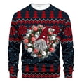 thumbnail image 1 of Nmnitkp Unisex Christmas Ugly Sweatshirt 3D Xmas Festive Print Crewneck Pullover Long Sleeve Sweatshirts for Holiday Party ​​Soft and Skin-Friendly Men's Sweatshirts, 1 of 3