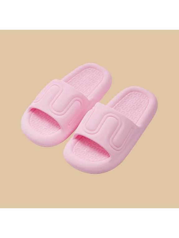 Unisex Cloud Slides Non-Slip Thick Sole EVA Slippers Massage Footbed Odor Resistant Casual Bathroom Shoes For Indoor Outdoor Spring Summer 2026 Pink 36
