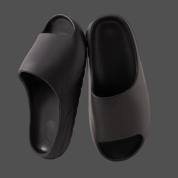 Nmnitkp Unisex Fashion Cloud Slides Thick Sole EVA Slippers Non-Slip Odor Resistant Textured Upper Bathroom Shoes For Home Indoor Outdoor Spring Summer 2026 Black 40