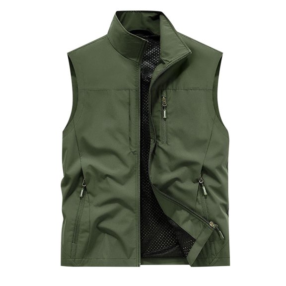 Nmnitkp Vest for Men Durable Men's Casual Lightweight Outdoor Fishing Work Safari Travel Photo Cargo Vest Jacket Multi Pockets(L-5XL)
