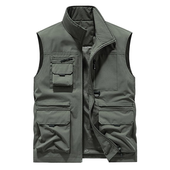 Nmnitkp Vest for Men,Men's Lightweight Quick Dry Outdoor Multi Pockets Fishing Vest,Photo Cargo Vest Jacket Multi Pockets(M-4XL)