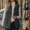 thumbnail image 1 of Nmnitkp Winter Vest for Women Sherpa Open Front Long Cardigan Oversized Cable Knit Sleeveless Long Vest Jacket Coat Gray,L, 1 of 8