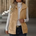thumbnail image 1 of Nmnitkp Winter Vest for Women Sherpa Open Front Long Cardigan Oversized Cable Knit Sleeveless Long Vest Jacket Coat Yellow,XL, 1 of 8