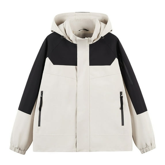 Nmnitkp Woman Jackets Breathable & Comfortable Women's Outdoor Waterproof Rain Jacket Softshell Raincoat with Hooded Lightweight Windbreaker for Hiking