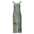 thumbnail image 1 of Nmnitkp Women Casual Floral Jumpsuits Summer Sleeveless Loose Overalls Jumpsuit Shoulder Strap Adjustable Wide Leg Pants Rompers with Pockets, 1 of 5