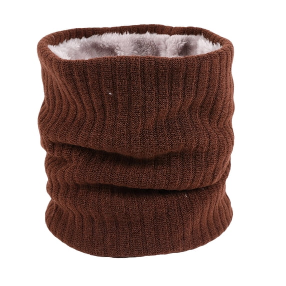 Nmnitkp Women Winter Neck Warmer Gaiter Double-Layer Soft Fleece Lined Thick Knit Circle Scarf Windproof