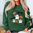 thumbnail image 1 of Nmnitkp Women's 2025 Halloween Oversized Sweatshirt Fall Crewneck Long Sleeve Shirts Casual Pullover Hoodless Sweatshirts Army Green,S, 1 of 3