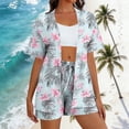 thumbnail image 1 of Nmnitkp Women's Hawaiian Vacation Outfits Tropical Print Shirt and Shorts Set Floral Short Sleeve Button Down Shirts Outfits Beach Sets Resort Wear S-2XL, 1 of 7