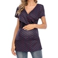 thumbnail image 1 of Nmnitkp Women's Maternity Shirts Nursing Tops Flying Short Sleeve Breastfeeding Tees Pregnancy Maternity Clothes Navy,L, 1 of 8
