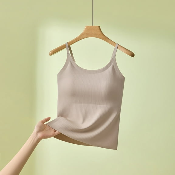 Nmnitkp Women's Pajamas Summer Breathable Round Tie Chest Pad With Suspender Sleeveless Plus Size Top Pajamas