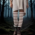 thumbnail image 1 of Nmnitkp Women's Pants Halloween Costume Print Stretchy Leggings Coffee,XL, 1 of 9