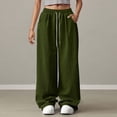 thumbnail image 1 of Nmnitkp Women's Pants Soft and Comfortable Sweatpants Women Corduroy Elastic Waist Sports Casual Pants With Side Pockets Army Green,M, 1 of 8