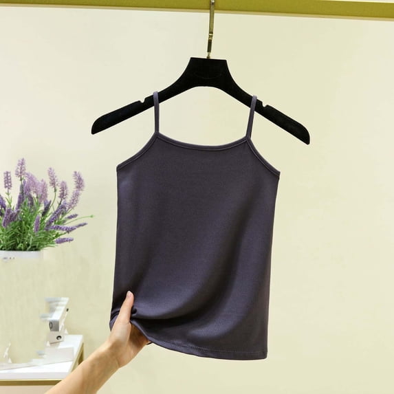 Nmnitkp Women's Ribbed Knit Spaghetti Strap Camisoles, Solid Color Sleeveless Tank Tops, Versatile Layering Base Cami for Spring Summer Casual Daily & Office Wear Dark Gray,2XL