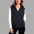 thumbnail image 1 of Nmnitkp Women's Softshell Vest Windproof Lightweight Insulated Sleeveless Jacket Full Zip Running Vest Hooded Dark Gray,3XL, 1 of 9