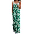 thumbnail image 1 of Nmnitkp Women's Summer Casual Overalls Loose Wide Leg Jumpsuits Boho Floral Printed Baggy Rompers with Pockets, 1 of 6