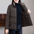 thumbnail image 1 of Nmnitkp Women's Winter Coat Full-Zip Down Jacket Waterproof Puffer Coat Warm Parkas Long Sleeve Outerwear Coffee,4XL, 1 of 9