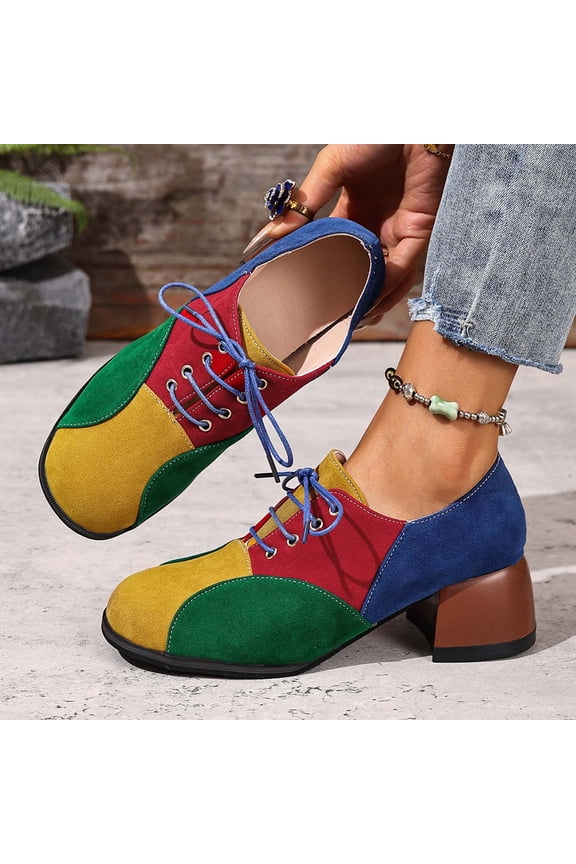 Womens Boots Casual Versatile Eye-Catching Lightweight Light Mouthed Color Blocked Plus Size Suede Leather Shoes Yellow,36