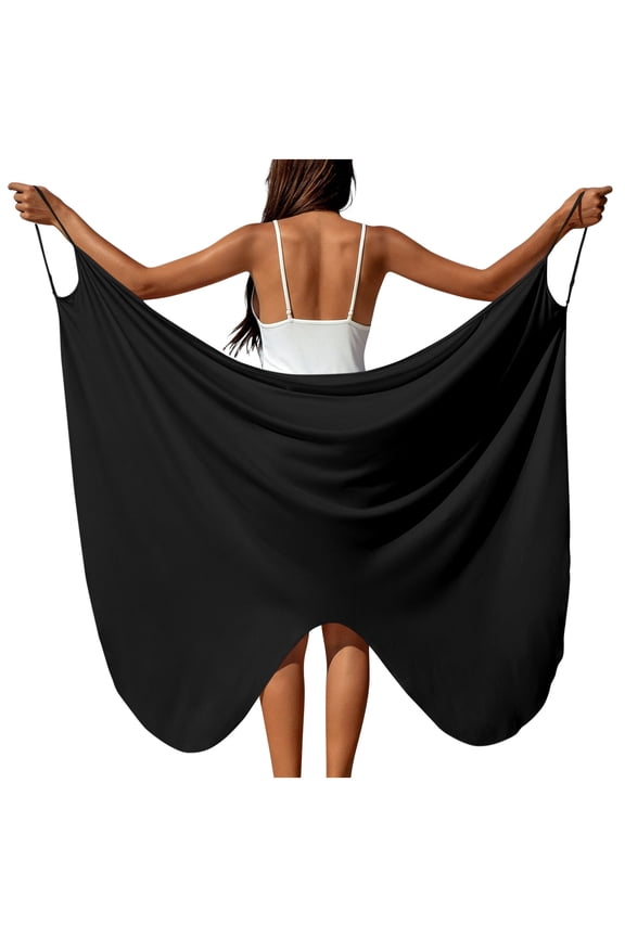 Womens Butterfly Plus Size Swimsuit Cover Up Beachwear Spaghetti Strap Wrap Dress Lightweight Sarong Bikini Coverups S-XXXXXL