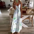 thumbnail image 1 of Nmnitkp Womens Plus Size Dress Summer Casual Bohemian Maxi Dress V-Neck Sleeveless Flowy Boho Floral Beach Long Dress with Pockets S-5XL, 1 of 5