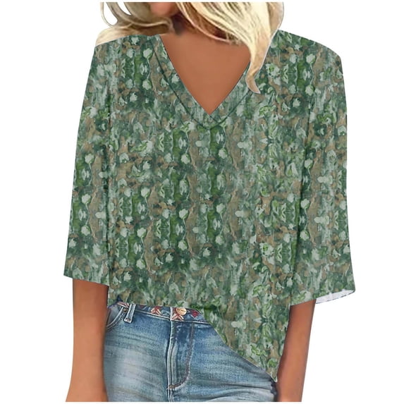 Nmnitkp Womens Plus Size Tops Casual Boho Floral Printed Tops V Neck Long Sleeve Button Down Shirts Dressy Chiffon Loose Blouses