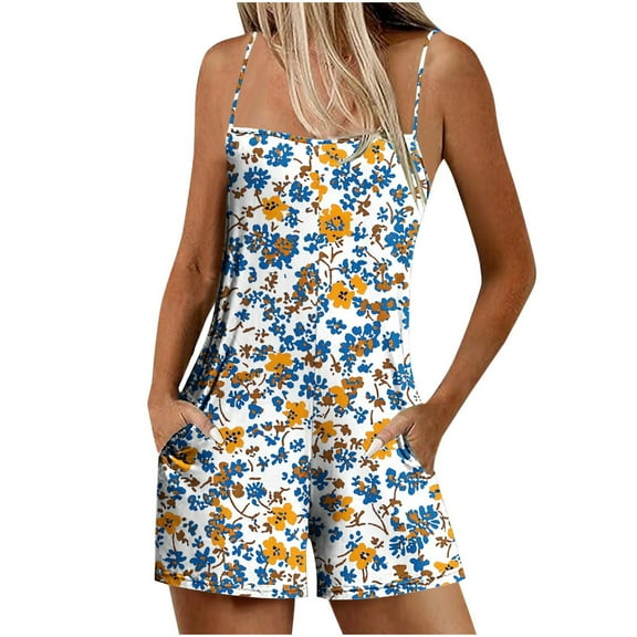 Nmnitkp Womens Shorts High Quality Fabric Jumpsuit Shorts Stylish Patchwork Print Women’s Shorts Side Pockets for Casual Wear L