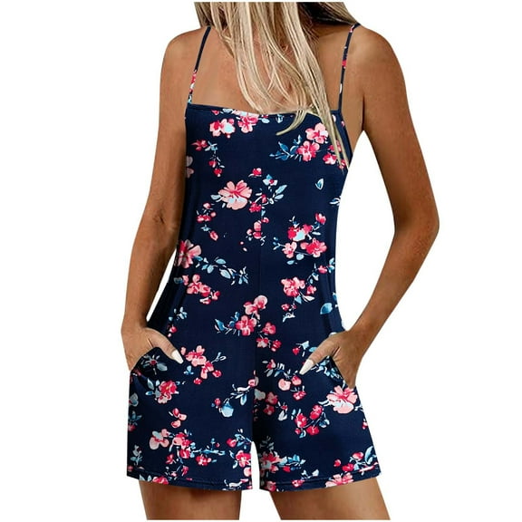 Nmnitkp Womens Shorts High Quality Fabric Jumpsuit Shorts Stylish Patchwork Print Women’s Shorts Side Pockets for Casual Wear L
