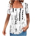 thumbnail image 1 of Nmnitkp Womens Summer Tops Beautiful,Short Sleeve Shirts for Women Eyelet Embroidery Summer Dressy Tops 2025 Trendy Lace Casual T-Shirts Work Outfits White,3XL, 1 of 5