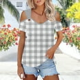 thumbnail image 1 of Nmnitkp Womens Summer Tops Scoop Neck O Ring Shoulder Tank Tops Casual Sleeveless Button Front T Shirt Blouse White,L, 1 of 6