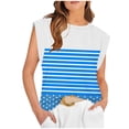 thumbnail image 1 of Nmnitkp Womens Tank Tops Stripe Crew Neck Sleeveless Summer Cute Tops Loose Fit Basic Workout Casual Shirts 2025 Fashion Clothes, 1 of 4