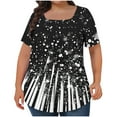 thumbnail image 1 of Nmnitkp Womens Tops With Floral Print Design Paired With Short Sleeve Tops in Soft Fabric for Plus Size Tops for Women’s Summer Beach Fashion & Summer Tops for Women, 1 of 5