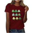 thumbnail image 1 of Nmnitkp Womens Tops High-Quality Fabric St Patricks Day Shirt Women - Funny Spring Tops for Women Shirts Lucky Shamrock T Shirt Casual Irish Short Sleeve Tops, 1 of 4