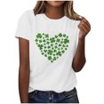 thumbnail image 1 of Nmnitkp Womens Tops High-Quality Fabric St Patricks Day Shirt Women - Funny Spring Tops for Women Shirts Lucky Shamrock T Shirt Casual Irish Short Sleeve Tops, 1 of 4
