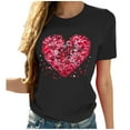 thumbnail image 1 of Nmnitkp Womens Tops New Type Blouses Women Heart Graphic T Shirt Valentine's Day Tee Shirt Casual Lover Gift Short Sleeve Tops, 1 of 3