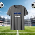 thumbnail image 1 of Nmnitkp Womens Tops We Are Japan Football Fan Graphic T-Shirt, Crew Neck Short Sleeve Casual Tee, Multiple Colors Available Gray,S, 1 of 5