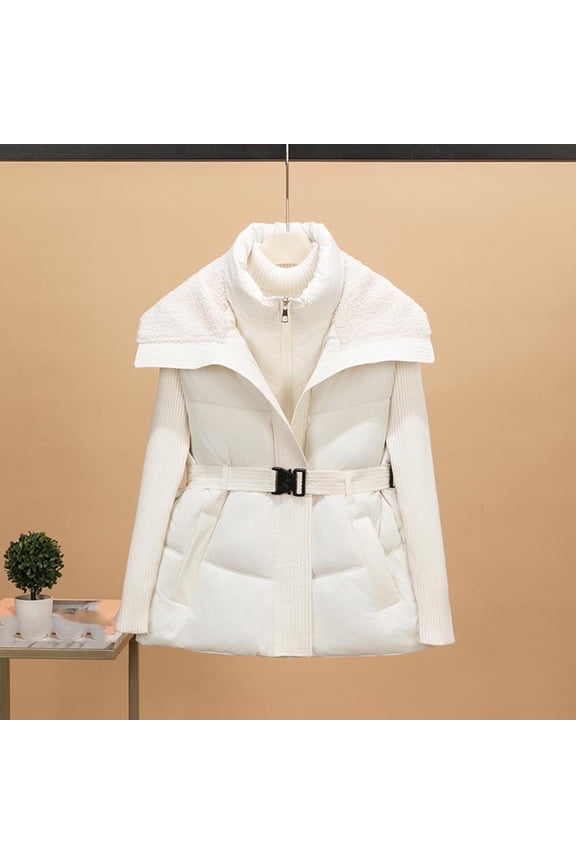 Womens Vest Comfortable Thin Down Jacket Stand Collar Sleeveless Slim Light Pocket Zipper White,M