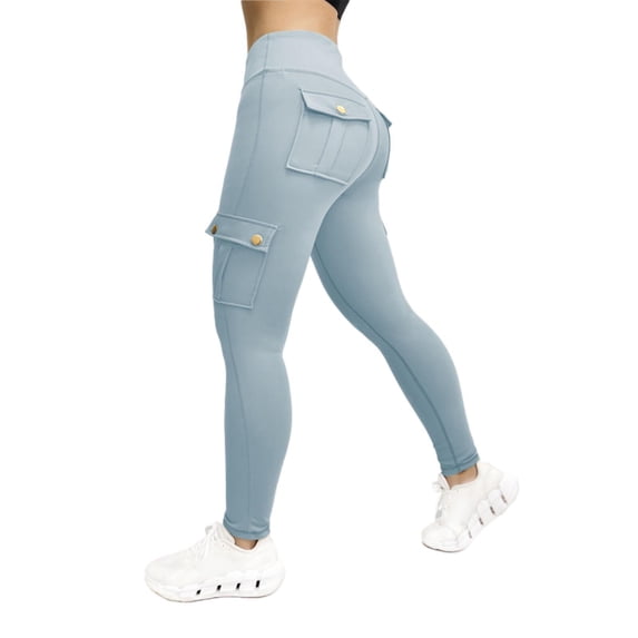 Nmnitkp Yoga Flare Leggings for Women High Waisted Yoga Casual Pants Workout Leggings Cargo with 4 Pockets Tummy Control Workout Pants S-3XL