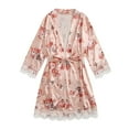 thumbnail image 1 of Nnhblu Bath Robes for Women After Shower Sleepwear Printed Pink Pajamas, 1 of 8